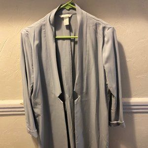 Long light blue blazer from H&M